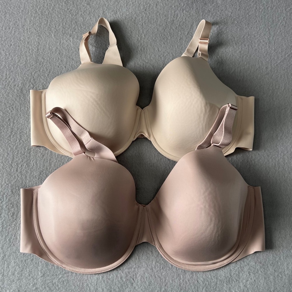 Soma Vanishing 360 Perfect Coverage Bras Set of 2 Size 44DD Pink Nude NEW